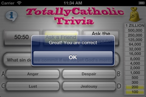 Totally Catholic Trivia 2.0 screenshot 4