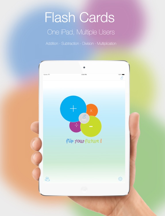 Flip The Future - Math Flash Cards App, Practice Math, Addition, Subtraction, Multiplication, Division screenshot-0