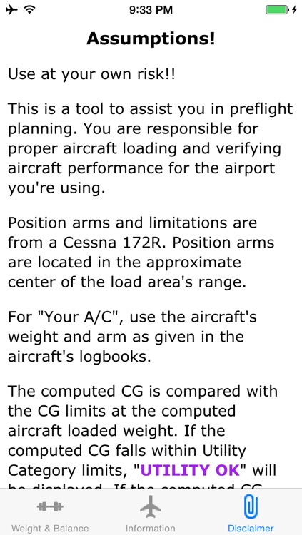 C172R Weight and Balance Calculator