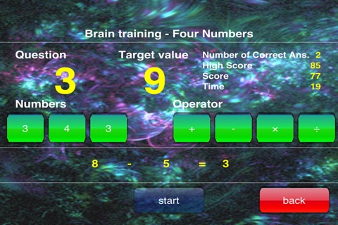 Brain Training - Four Numbers screenshot 2