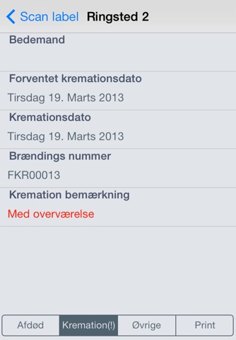 Fælleskrematoriet screenshot 3