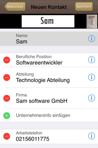 samcard- business card scanner screenshot 4