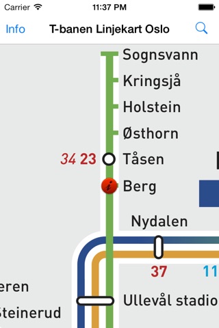 T-banen Linjekart Oslo screenshot 3