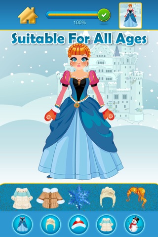 My Dream Snow Ice Fairy Princess Fun Magic Draw and Copy Your Own Free Dressing Up Game screenshot 2