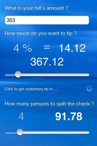 !iM: Tips calculator. Lite screenshot 2