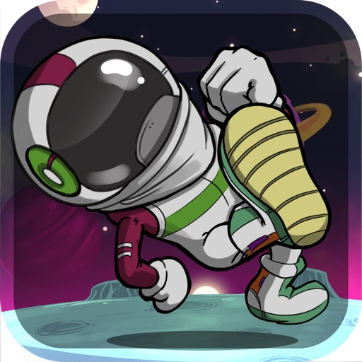 Astronaut Walking Saga Icon