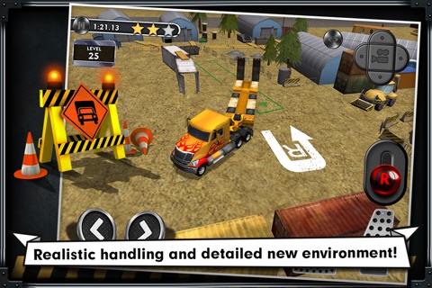 Trucker: Construction Parking Simulator - realistic 3D lorry and truck driver free racing game screenshot 3