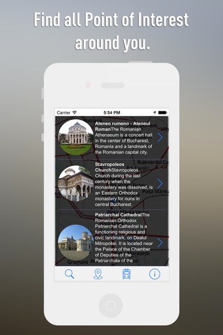 Offline Map Bucharest - Guide, Attractions and Transports screenshot 3