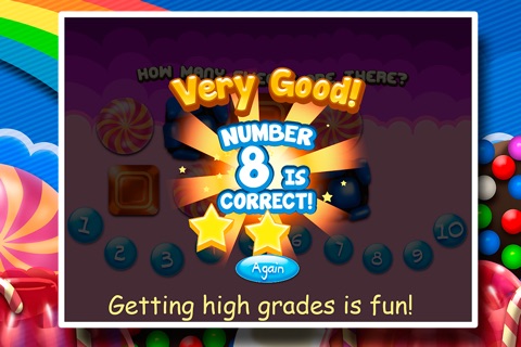 Sweet counting and learning numbers. Candies, jellies, lolipops and chocolates are fun! screenshot 3