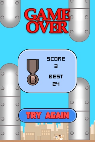 Flappy Super Hero : The Amazing Clumsy Cat Game screenshot 3