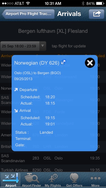 Bergen Flight Information + Flight Tracker