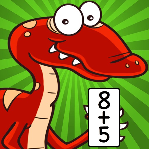 Math Dots(Dinosaur) - Connect To The Dot Puzzle / Kids Flashcard Drills for Adding & Subtracting