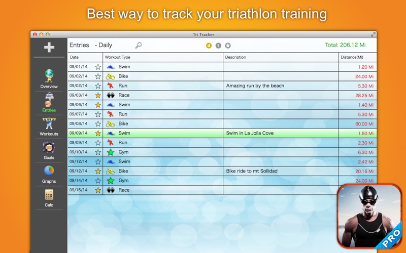 Tri Tracker - triathlon &amp; ironman log thumbnail 1