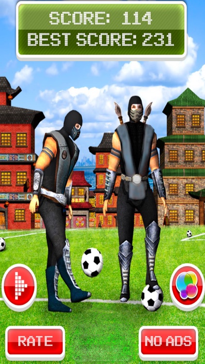 A Ninja Soccer Ball Juggler: Win the FootBall Cup With Big 3D Ninjas Game screenshot-3