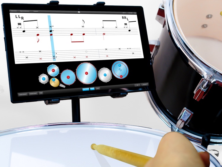 Drums - Learn Lessons & Practice Drumming Drum Skills Rhythm Training Teach Music Patterns Educational with Purely Sight Reading Metronome