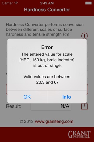 Hardness Converter 1.0 screenshot 4