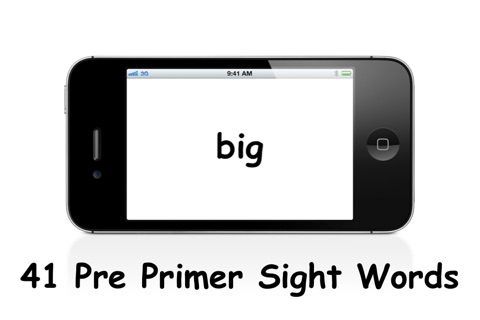 Sight Words Pre Primer for Flash Cards - sightwords for kids in preschool and kindergarten screenshot 2