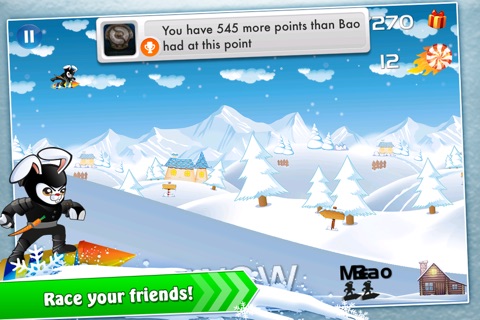 Racing Ninja Bunnies - XMAS nitro rocket warrior multiplayer christmas stunt action game for kids! screenshot 3