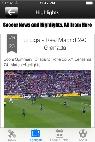 Football hero 365 news and video highlights - Soccer news and Youtube playback for world cup sports, foot ball games, team stream news,italia football, France football,english football,spanish football, portuguese football screenshot 2