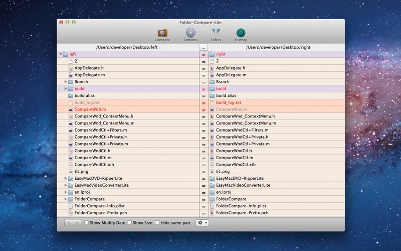 mac directory comparison