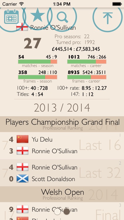 Snooker statistics - powered by CueTracker screenshot-4