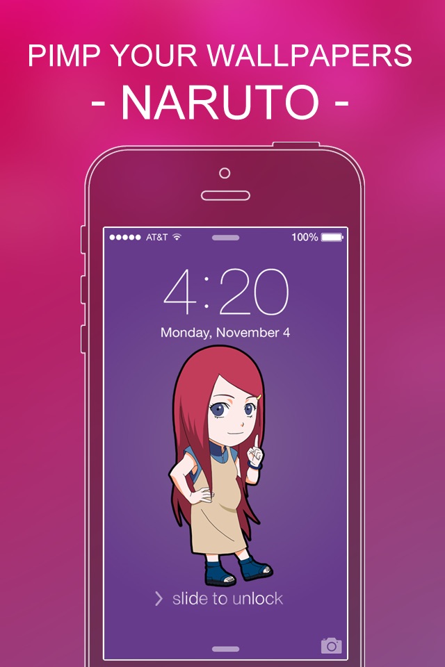 Pimp Your Wallpapers Pro - Naruto Edition for iOS 7 screenshot 4