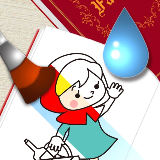 Coloring with Water Fairytale Icon