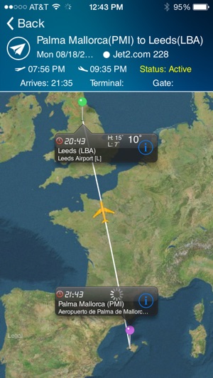 Leeds Airport + Flight Tracker