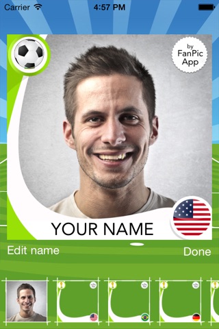 FanPic Football App – Soccer Fan Photo Frames Germany screenshot 3