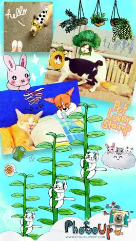 Game screenshot Pet Lover Stamp by PhotoUp - lovely cat dog rabbit cute diary journal sticker apk