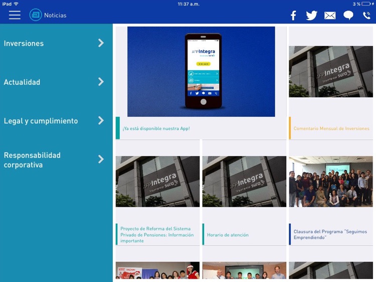 AFP Integra para iPad