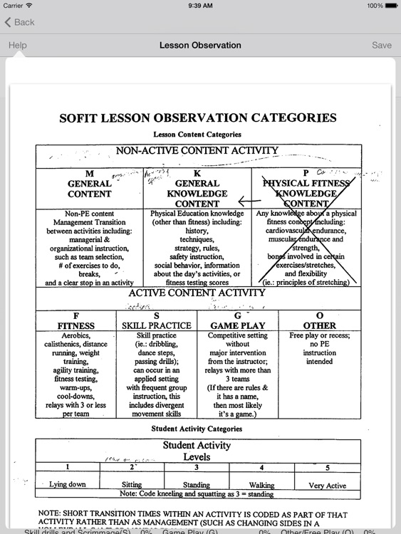 System For Observing Fitness Instruction (SOFIT)