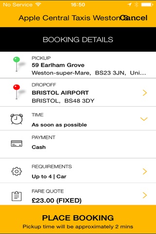 Apple Central Taxis Weston screenshot 4