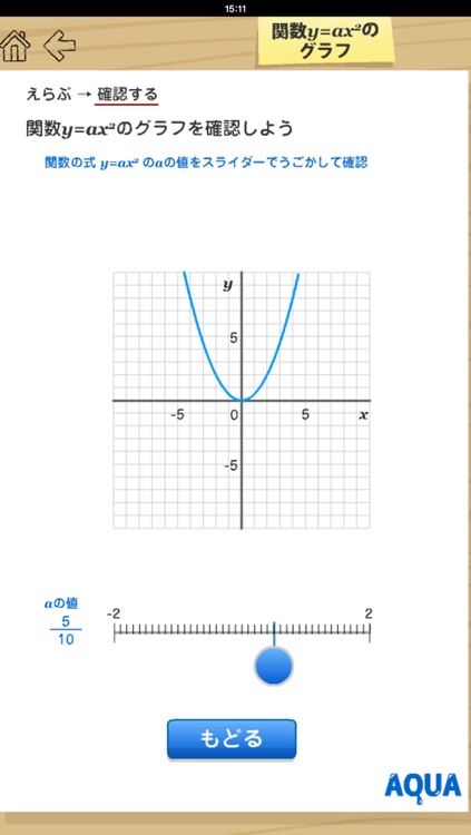 Graph of Quadratic Function in "AQUA"