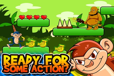 Smily Monkeys on the Run Free : Animal Jungle Running game screenshot 2