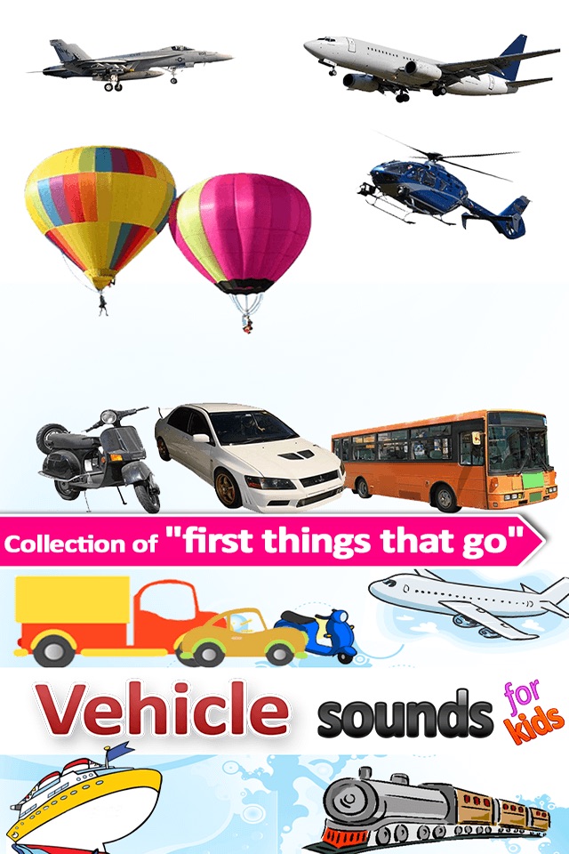 Vehicle sounds for kids: Learn land, air and water vehicles with real pictures and HD sounds screenshot 2