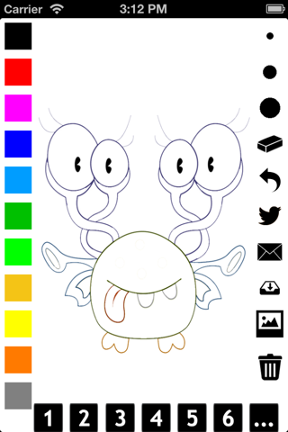 Monsters Coloring Book for Children: Learn to color and draw a monster, alien, fantasy dragon and more screenshot 3