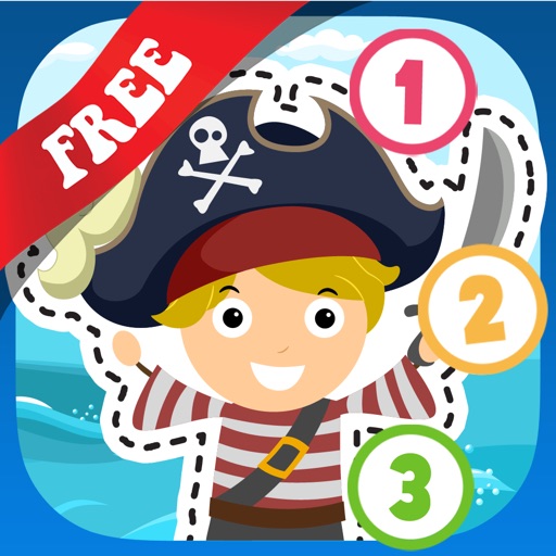 Free Kids Puzzle Teach me Tracing & Counting with Pirates