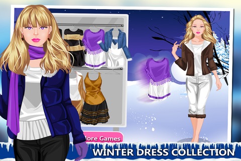 Winter Girl Dress Up Game screenshot 2