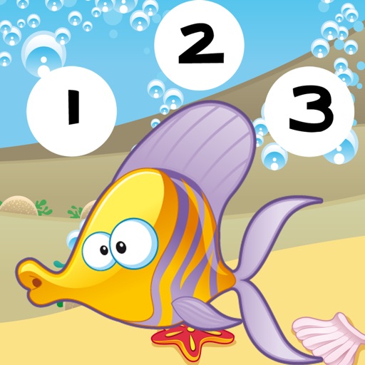 123 Counting Fish for Children: Learn to Count the Numbers 1-10 Icon