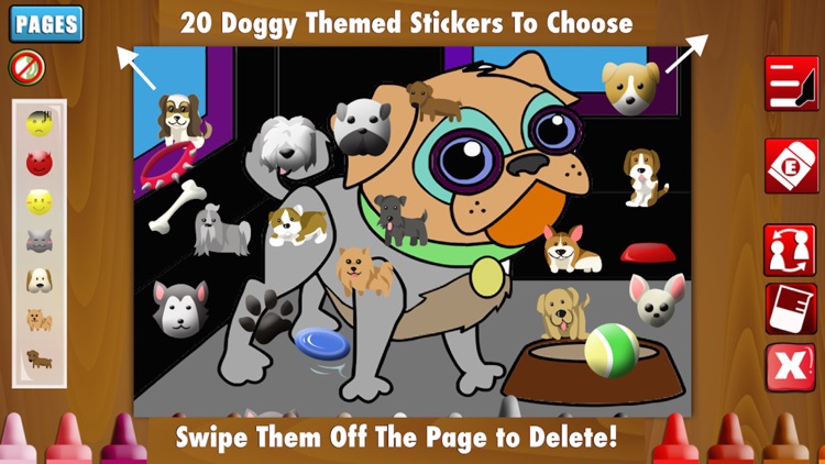 Dog Coloring World: First Fingerpaint and Emoji Art Color Book For Kids! screenshot-0