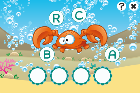 ABC ocean games for children: Train your word spelling skills of sea animals for kindergarten and pre-school screenshot 3