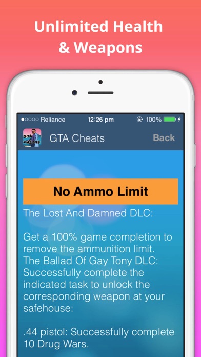 How to cancel & delete Cheats for GTA vice city from iphone & ipad 4