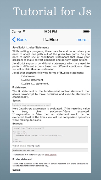 Tutorial for Java Script screenshot-4