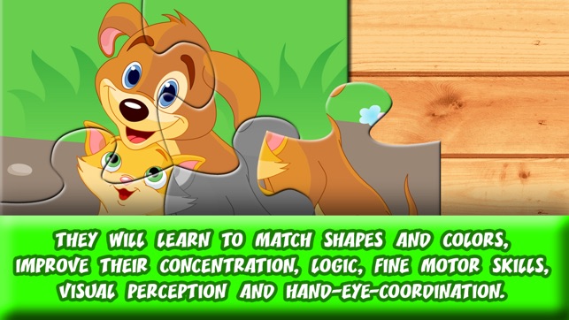 Fun Puzzle Games for Kids Free: Cute Animals Jigsaw Learning(圖5)-速報App