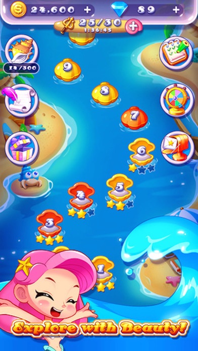 OCEAN JOY - 3 MATCH MERMAID SPLASH PUZZLE GAME 1.0 IOS GAME GIẢI TRÍ OCEAN JOY - 3 MATCH MERMAID SPLASH PUZZLE GAME 1.0 IOS