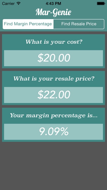 Mar-Genie Margin Calculator