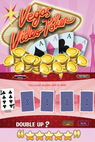 AAAA 4 Aces Poker - Las Vegas Video Poker Game screenshot 3