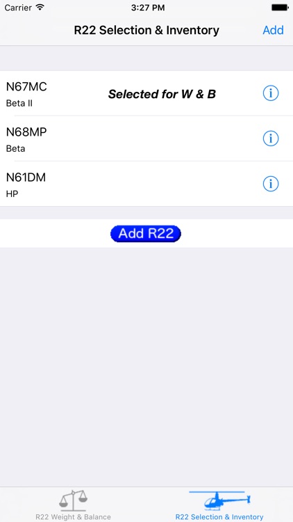R22 Weight & Balance screenshot-3