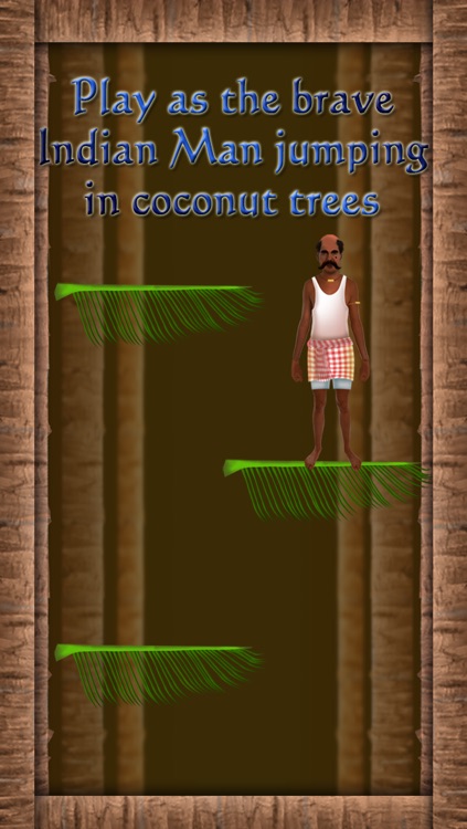 Indian man run - The dangerous coconuts trees jumping quest - Free Edition